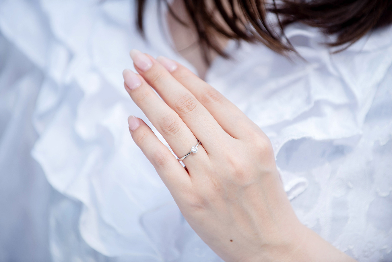 etnaの婚約指輪を着用した写真
